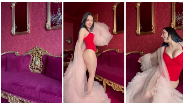 Sofia Gomez Sexy Red Lingerie Strip Tease Onlyfans Video